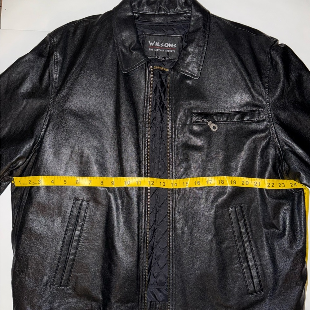 Wilson Black Leather Jacket for Men - Picture 13 of 15